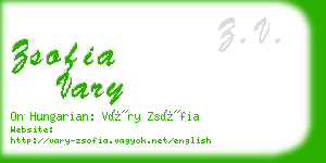 zsofia vary business card